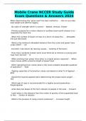 Mobile Crane NCCER Study Guide Exam Questions & Answers 2024