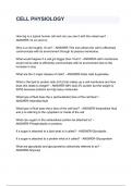 CELL PHYSIOLOGY Q&A
