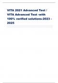 VITA 2021 Advanced Test &sol; VITA Advanced Test -with 100&percnt; verified solutions-2023 - 2025