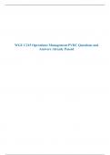 WGU C215 Operations Management PVDC Questions and Answers Already Passed
