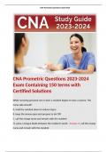 CNA Prometric Questions 2023-2024 Exam Containing 150 terms with Certified Solutions   