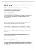PSYC&ast;1010 Questions and Answers with complete