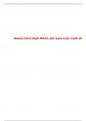 Nation Ford High MATH 102 Sara Cubi math IA