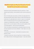 PRAXIS II&colon; Health and Physical Education Practice Test 5857 Exam Questions and Answers