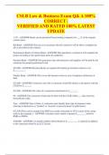 CSLB Law & Business Exam Q& A 100&percnt; CORRECT &vert; VERIFIED AND RATED 100&percnt; LATEST UPDATE  