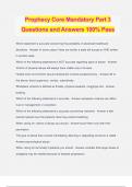 Prophecy Core Mandatory Part 3 Questions and Answers 100&percnt; Pass