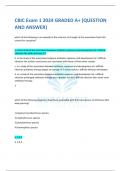CBIC Exam 1 2024 GRADED A+ (QUESTION AND ANSWER)