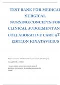 TEST BANK FOR MEDICAL SURGICAL NURSINGCONCEPTS FOR CLINICAL JUDGEMENT AND COLLABORATIVE CARE 9TH EDITION IGNATAVICIUS