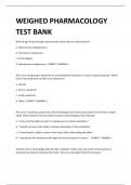 WEIGHED PHARMACOLOGY  TEST BANK