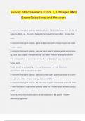 Survey of Economics Exam 1&comma; Litzinger RMU Exam Questions and Answers