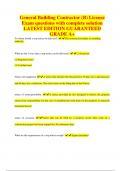 General Building Contractor &lpar;B&rpar; License Exam questions with complete solution LATEST EDITION GUARANTEED GRADE A&plus; To 