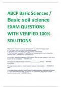   ABCP Basic Sciences /  Basic soil science EXAM QUESTIONS  WITH VERIFIED 100% SOLUTIONS A+