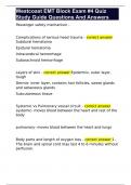 Westcoast EMT Block Exam &num;4 Quiz Study Guide Questions And Answers 