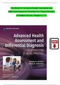 TEST BANK For Advanced Health Assessment and Differential Diagnosis Essentials for Clinical Practice 1st Edition Myrick, Verified Chapters 1 - 12, Complete Newest Version