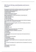 2024 Tractor Driving Actual Questions and Answers Graded A