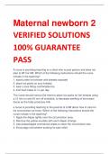 Maternal newborn 2 WITH COMPLETE VERIFIED SOLUTIONS 100&percnt; 