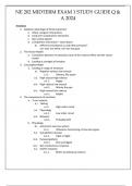 NE 202 MIDTERM EXAM 1 STUDY GUIDE Q & A 2023&period;