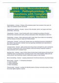 NURS 8022 Musculoskeletal System - Pathophysiology Test Questions with Complete Solutions (100% Verified)