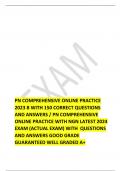 PN COMPREHENSIVE ONLINE PRACTICE  2023 B WITH 150 CORRECT QUESTIONS  AND ANSWERS &sol; PN COMPREHENSIVE  ONLINE PRACTICE WITH NGN LATEST 2024 EXAM &lpar;ACTUAL EXAM&rpar; WITH QUESTIONS  AND ANSWERS GOOD GRADE  GUARANTEED WELL GRADED A&plus;