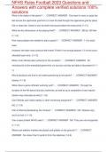 NFHS Rules Football 2023 Questions and Answers with complete verified solutions 100&percnt; solutions