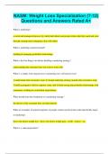NASM&colon; Weight Loss Specialization &lpar;7-12&rpar; Questions and Answers Rated A&plus;