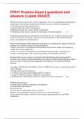 FP511 Practice Exam &vert; questions and answers &vert; Latest 2024&sol;25
