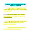 Pesticide Applicator Core Training -  Section 6 Rated A&plus;