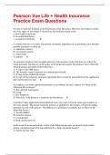 Pearson Vue Life &plus; Health Insurance Practice Exam Questions