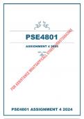 PSE4801 ASSIGNMENT 4 ANSWERS 2024