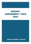 RCE2601 ASSIGNMENT 1 MCQ ANSWERS 2024