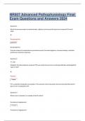 NURS-6501N 58 Advanced Pathophysiology Review Test Submission Exam Final exam latest