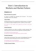 Pearson Edexcel AS/ A Level Unit 1 Introduction to Markets and Market Failure Full Detailed Notes 