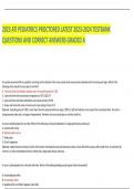   2023 ATI PEDIATRICS PROCTORED LATEST 2023-2024 TESTBANK  QUESTIONS AND CORRECT ANSWERS GRADED A 