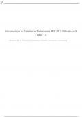 INTRODUCTION TO RELATIONAL DATABASES CS1011 SOPHIA MILESTONE 3 UNIT 3