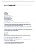 ACG CxA EXAM QUESTIONS AND ANSWERS FULLY SOLVED