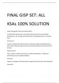 FINAL GISP SET: ALL  KSAs 100% SOLUTION