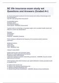 SC life insurance exam study set Questions and Answers &lpar;Graded A&plus;&rpar;
