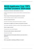 MASS Applicator Test 100%  verified answers 2024/2025