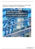 Test Bank for Contemporary Business Mathematics with Canadian Applications, 12th edition By S. A. Hummelbrunner-stamped