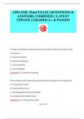AHS-1520- Final EXAM &vert; QUESTIONS &  ANSWERS &lpar;VERIFIED&rpar; &vert; LATEST  UPDATE &vert; GRADED A&plus; & PASSED