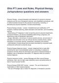 Ohio PT Laws and Rules&comma; Physical therapy Jurisprudence questions and answers