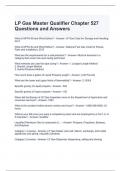 LP Gas Master Qualifier Chapter 527 Questions and Answers (Graded A)