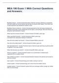 MEA 100 Exam 1 With Correct Questions and Answers&period;