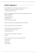 PC707- Module 3 &vert; Questions with 100&percnt; correct answers &vert; verified