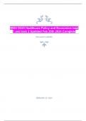 WGU D223 Healthcare Policy and Economics task 1 and task 2 Updated Feb 20th 2024 Complete