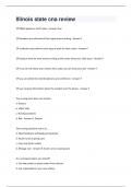 Illinois state cna review Questions and Answers with complete