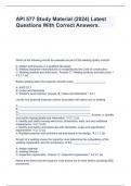API 577 Study Material &lpar;2024&rpar; Latest Questions With Correct Answers&period;