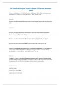 PN Medical Surgical Practice Exam All Correct Answers 100&percnt;