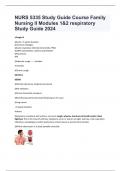 NURS 5335 Study Guide Course Family Nursing II Modules 1&2 respiratory Study Guide 2024 