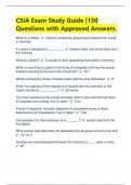 CSIA Exam Study Guide |150 Questions with Approved Answers | Latest 2024/2025